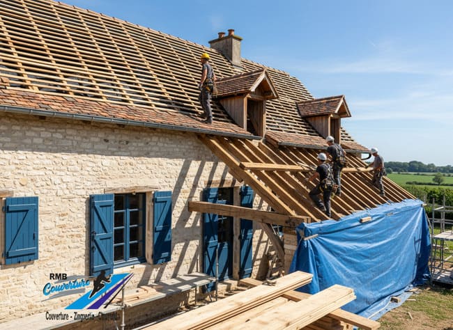 Rénovation d'une charpente chez un client