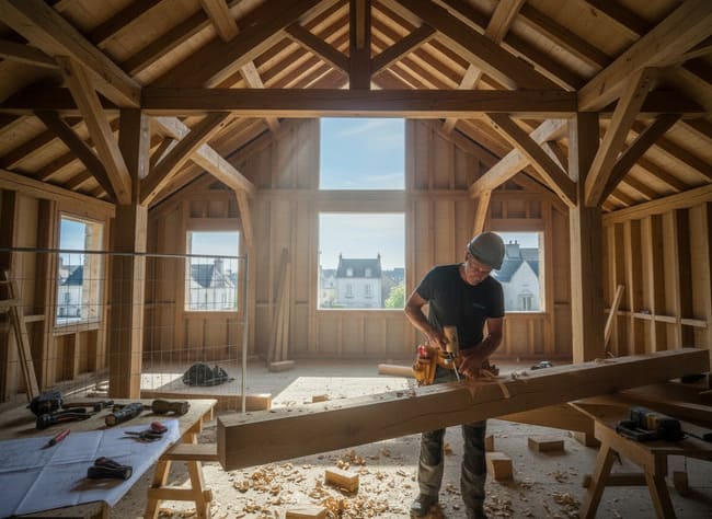 Photo de notre artisan charpentier à Saint-Jean-d'Angély